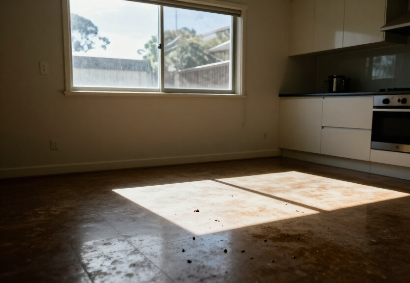 Cockroach infestation in an Eastlakes kitchen before treatment